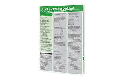 CFA Level I Quicksheet - Kaplan Schweser